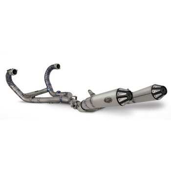 N.2 ステンレススチール レーシング スリップオン + BLACK-シルバー END-CAPS BMW R NINE-T 1200 (2015-2019) ZARD (ザード)