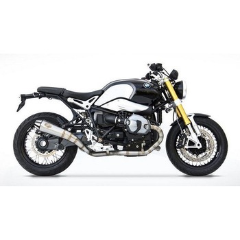 N.2 チタン スリップオン + BLACK-シルバー END-CAPS BMW R NINE-T 1200 (2015-2019) ZARD (ザード)