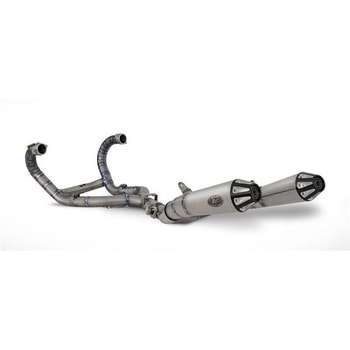 N.2 チタン レーシング スリップオン + BLACK-シルバー END CAPS BMW R NINE-T 1200 (2015-2019) ZARD (ザード)