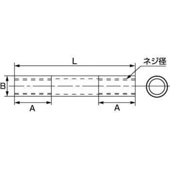 M8x125mm パイプナット(ステンレス製) エスコ