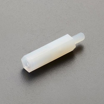 M3x 6.0mm 六角雄ねじスペーサ(ナイロン/100個) エスコ