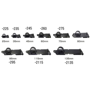 25mm 掛 金(スチール製・ツヤ消し黒) エスコ