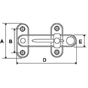 66mm ねじ止打掛(黒) エスコ