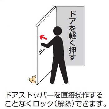 ドアストッパー (マグネット付/シルバー) エスコ