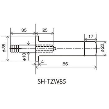 EA951LF-19 Φ20x85mm 戸当り(コンクリート壁用) 1個 エスコ 【通販