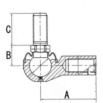 M 6xP1.0  ボールジョイント(左ネジ) エスコ