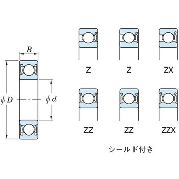 [6005Z]深溝玉軸受 エスコ
