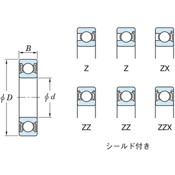 [6203Z]深溝玉軸受 エスコ