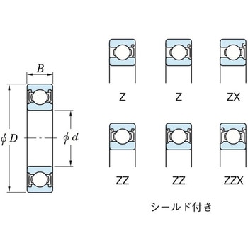[6311Z]深溝玉軸受 エスコ