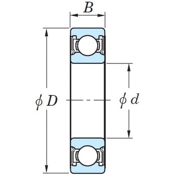 [6300-2RU]深溝玉軸受 エスコ