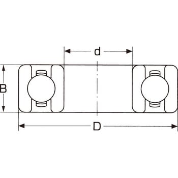 [6006-2RS]深溝玉軸受 エスコ