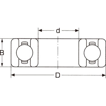 [6800-2RS]深溝玉軸受 エスコ