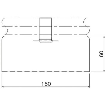 60x150mm [パイプラック用]ラベルケース エスコ