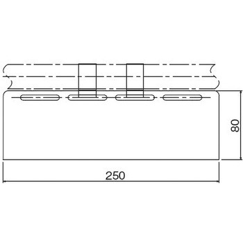 80x250mm [パイプラック用]ラベルケース - エスコ