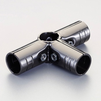 [パイプラック用] 5方向メタルジョイント(ブラック) - エスコ