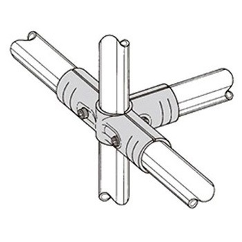 [パイプラック用] 5方向メタルジョイント(ブラック) - エスコ