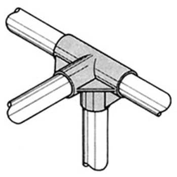 EA976BY-321 [パイプラック用] 4方向プラスチックジョイント(ブラック