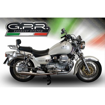 Original For Moto Guzzi California 1100 2003/05 Pair Homologated スリッポンエキゾースト  Vintacone GPR Exhaust (ジーピーアールエキゾースト)