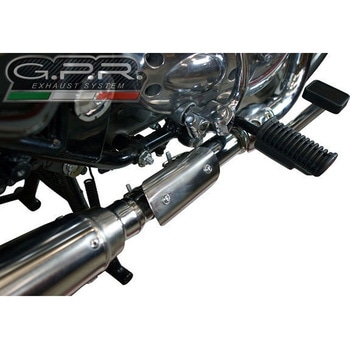 Original For Royal E. Classic / Bullet Efi 500 2009/16 Homologated スリッポンエキゾースト  Catalized Vintacone GPR Exhaust (ジーピーアールエキゾースト)