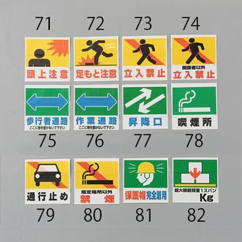 600x450mm ワンタッチ取付標識(保護帽～) エスコ