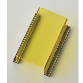 80x 40x 30mm スイッチカバー標識(無地・透明黄) エスコ