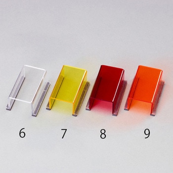 80x 40x 30mm スイッチカバー標識(無地・透明赤) エスコ