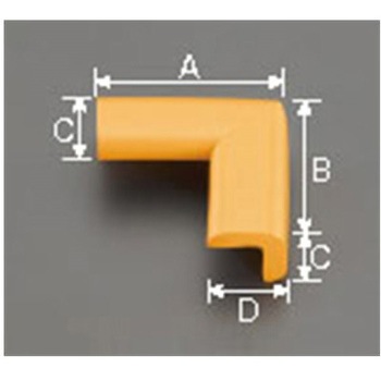 70x70x31mm コーナーガード(油面用/灰/2個) エスコ