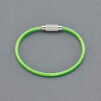 3mmx150mm セーフティーツールランヤード用ワイヤーループ - エスコ