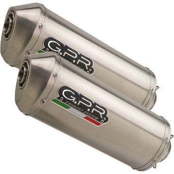 Original For Yamaha Bt Bulldog 1100 2002/07 Pair Homologated スリッポンエキゾースト  Satinox GPR Exhaust (ジーピーアールエキゾースト)