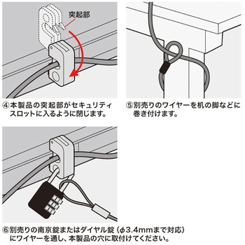 セキュリティスロット用ロック エスコ