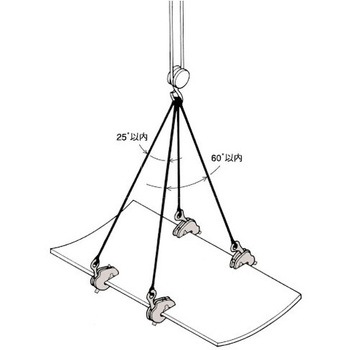 2.0ton 無傷堅吊クランプ(0-25mm) エスコ