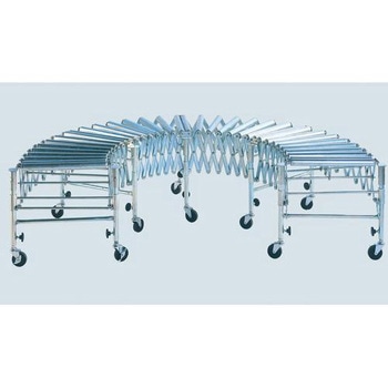 400x1320-3900mm アコーディオンコンベアー(スチール製) エスコ