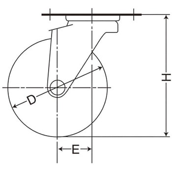 125mm キャスター(自在金具付・静電防止) - エスコ