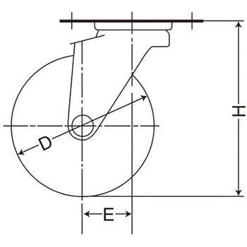 150mm キャスター(自在金具付・静電防止) - エスコ