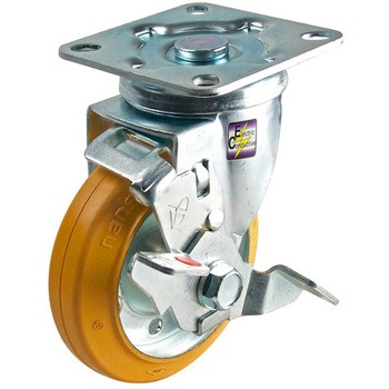 100mm キャスター(自在金具・ブレーキ付・静電防止) エスコ