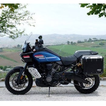 Pair of Atlas 47L+41L Aluminum panniers with HD Pan America | AL2C-BL-3306-BL UnitGarage (ユニットガレージ)