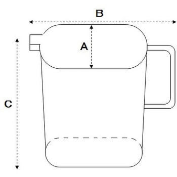 1000ml 計量カップ(プラスチック製) エスコ