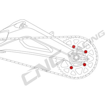 REAR SPROCKET NUTS APRILIA M10X1.25 - CNC Racing (シーエヌシーレーシング)