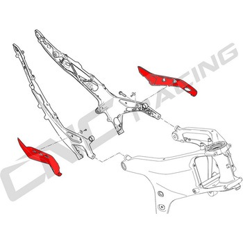 Rear subframe covers Ducati Panigale V4 - Matt カーボン Matt カーボン CNC Racing (シーエヌシーレーシング)