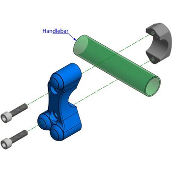 Rearward clamp for ハンドルバー right switches ブラック CNC Racing (シーエヌシーレーシング)