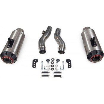 Red Power スリップオン (Pair) ブラッシュドステンレススリーブ (NON EU HOMOLOGATED) Scorpion (スコーピオン)