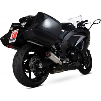 Red Power スリップオン (Pair) ブラッシュドステンレススリーブ (NON EU HOMOLOGATED) Scorpion (スコーピオン)