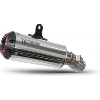 Red Power スリップオン Polished Stainless Steel Sleeve (NON EU HOMOLOGATED) - Scorpion (スコーピオン)