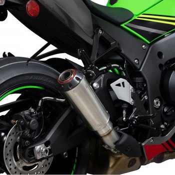Red Power スリップオン ブラッシュドステンレススリーブ (NON EU HOMOLOGATED) - Scorpion (スコーピオン)