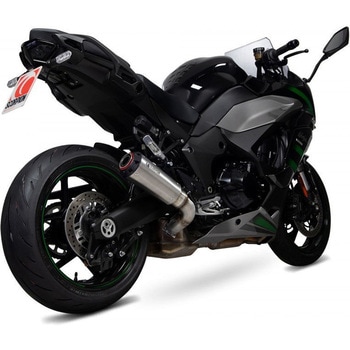 Red Power スリップオン ブラッシュドステンレススリーブ. Fits with panniers  (NON EU HOMOLOGATED) Scorpion (スコーピオン)