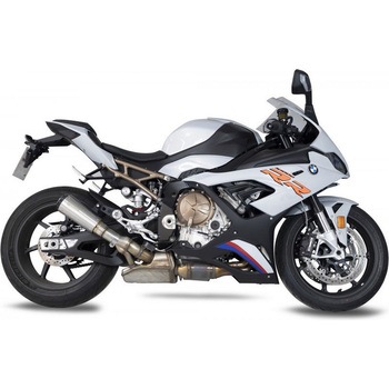 Red Power スリップオン， ブラッシュドステンレススリーブ (NON EU HOMOLOGATED) - Scorpion (スコーピオン)