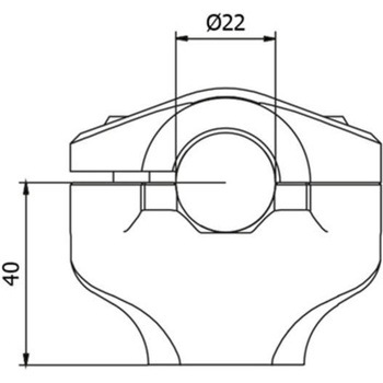 Riser complete for ハンドルバー Φ 22mm H 40mm Ducati CNC Racing (シーエヌシーレーシング)