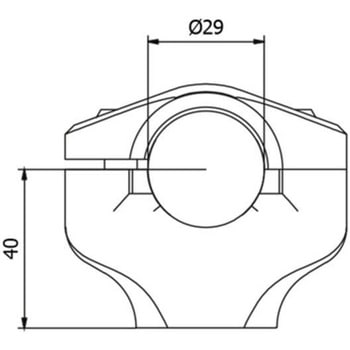 Riser complete for ハンドルバー Φ 29mm H 40mm Ducati Hypermotard Hyperstrada Monster 821 and 1200 CNC Racing (シーエヌシーレーシング)