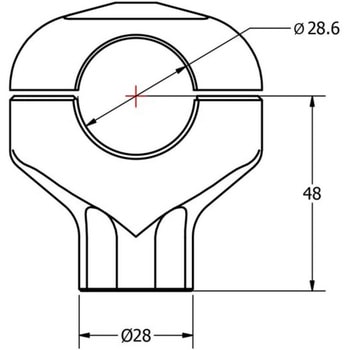 Riser ハンドルバー conical height 48 mm ブラック CNC Racing (シーエヌシーレーシング)