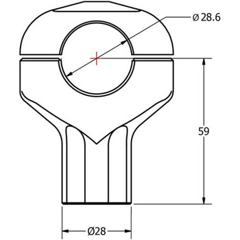Riser ハンドルバー conical height 59 mm ブラック CNC Racing (シーエヌシーレーシング)